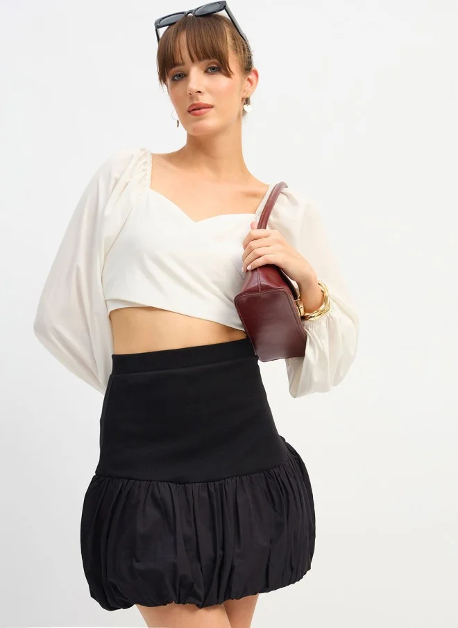 SASSAFRAS Balloon Mini Skirt for Women