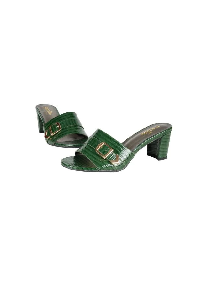 Michelle Morgan 092-2934 Michelle Morgan Ladies Block Heel Sandals 413RJ192 Green
