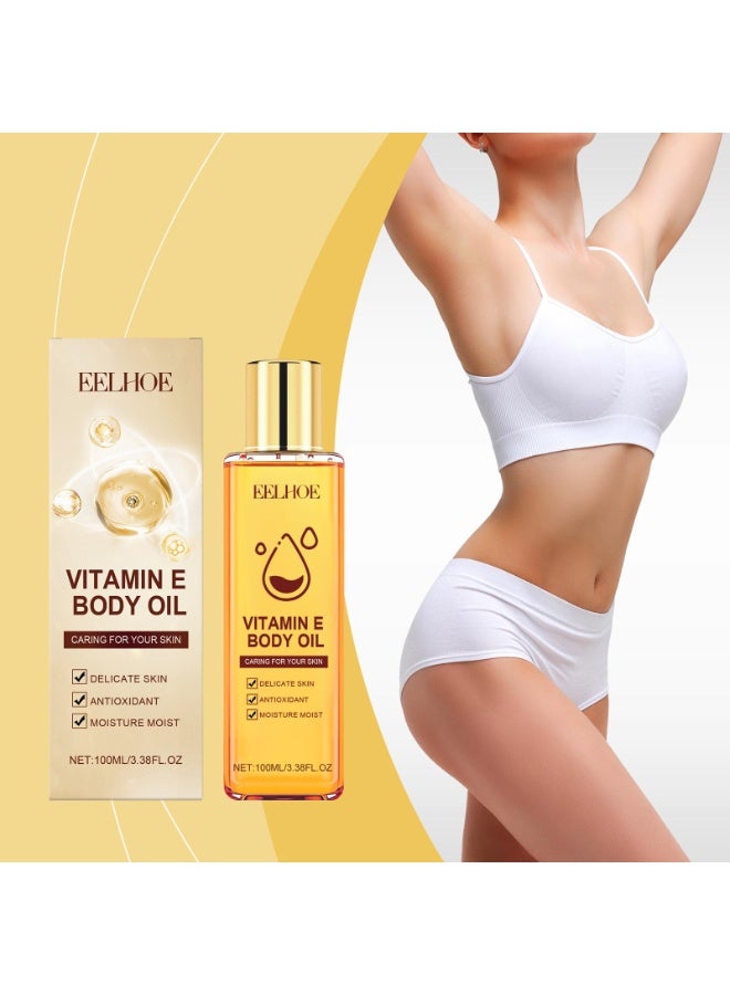 إيلهو زيت فيتامين E العضوي من للبشرة، مرطب طبيعي للوجه والجسم مع زيت الخروع، سيروم مغذي للشعر والأظافر وبشرة متألقة. - Image 2