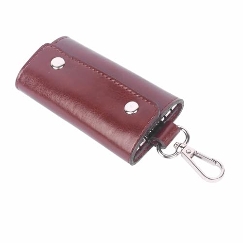 INSTABUYZ Unisex Pure PU Leather Hand Crafted Men & Women Key Bag Wallet Multi Function Key Case Top Grain Key Ring Case Wallet Bank Locker Key Pouch With 6 Keyring Holder - Image 1