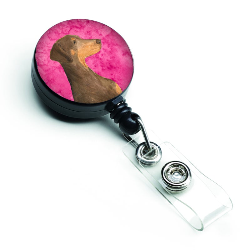 Caroline's Treasures Bedlington Terrier Retractable Badge Reel or ID Holder with Clip (SS4755-PK-BR)