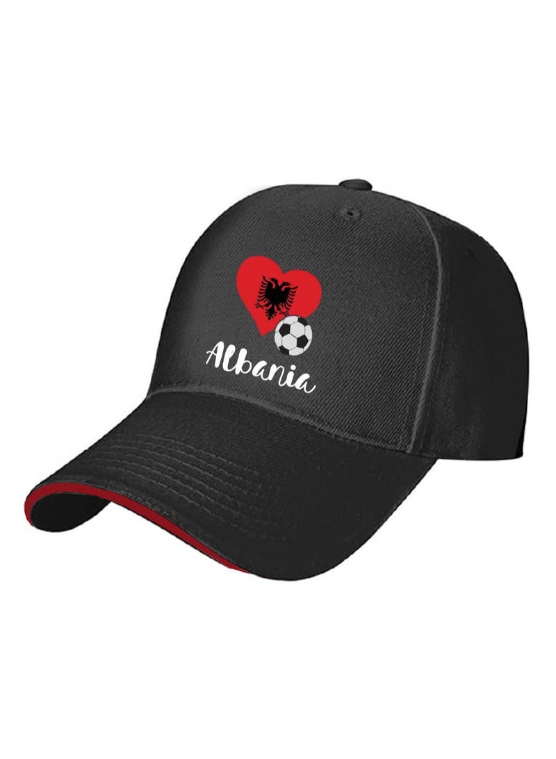 PRINTSHOP4ME Albania Unisex Adult Football Cap for Both Men and Women With Metal Adjustable Buckle Closure - Perfect for Football Fans, Match Days, Outdoor Activities, and Everyday Wear - Image 2