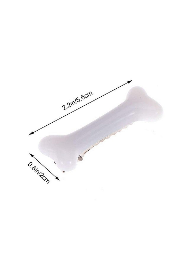 BinaryABC مشابك شعر عظم الكلب البيضاء من إيناريابك، دبابيس شعر، بارِيت، ملحقات حفلة هالوين وكوسبلاي، 10 قطع - Image 4