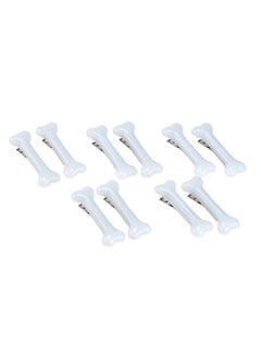 BinaryABC Inaryabc White Dog Bone Hair Clips Hairpins Barrette Halloween Cosplay Party Accessories 10Pcs  - Image 2