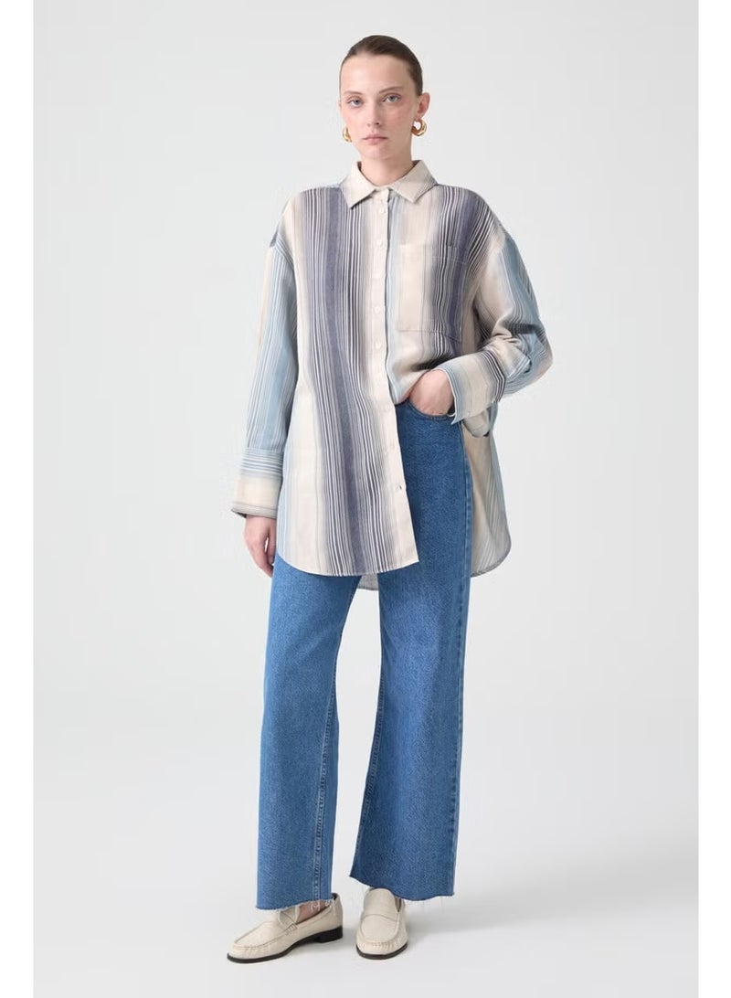 Touche Natural Texture Striped Shirt - Image 1