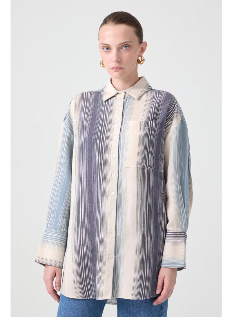 Touche Natural Texture Striped Shirt - Image 2