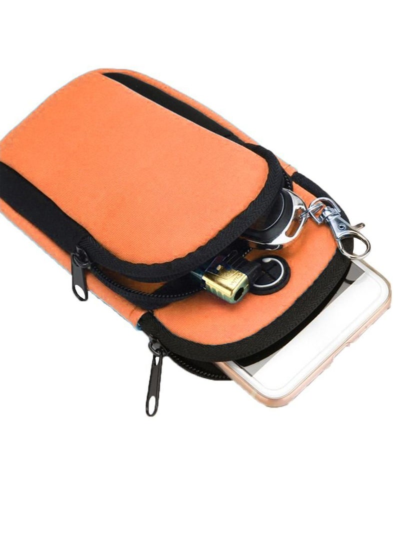 Generic Arm Wrist Pouch For Sports Running Jogging Exercising Gym Workouts Travelling And Working Armband Phone Case Bag with Earphone Hole and Double Pockets for Holding Mobile Phone Keys Money Bank Cards  - Image 5