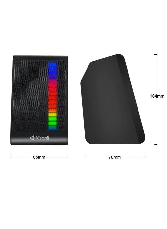 KISONLI X13 USB + AUX 3.5MM Speaker RGB Speaker for Computer, LAPTOP 3 WATT PER SPEAKER  WITH MODERN ERGONOMIC DESIGN PERFECT FOR YOUR COMPUTER  SETUP - pzsku/ZF90743D51178B86F6FDAZ/45/_/1734097055/e9a29861-1d39-4e7b-b46c-8daafd89878c