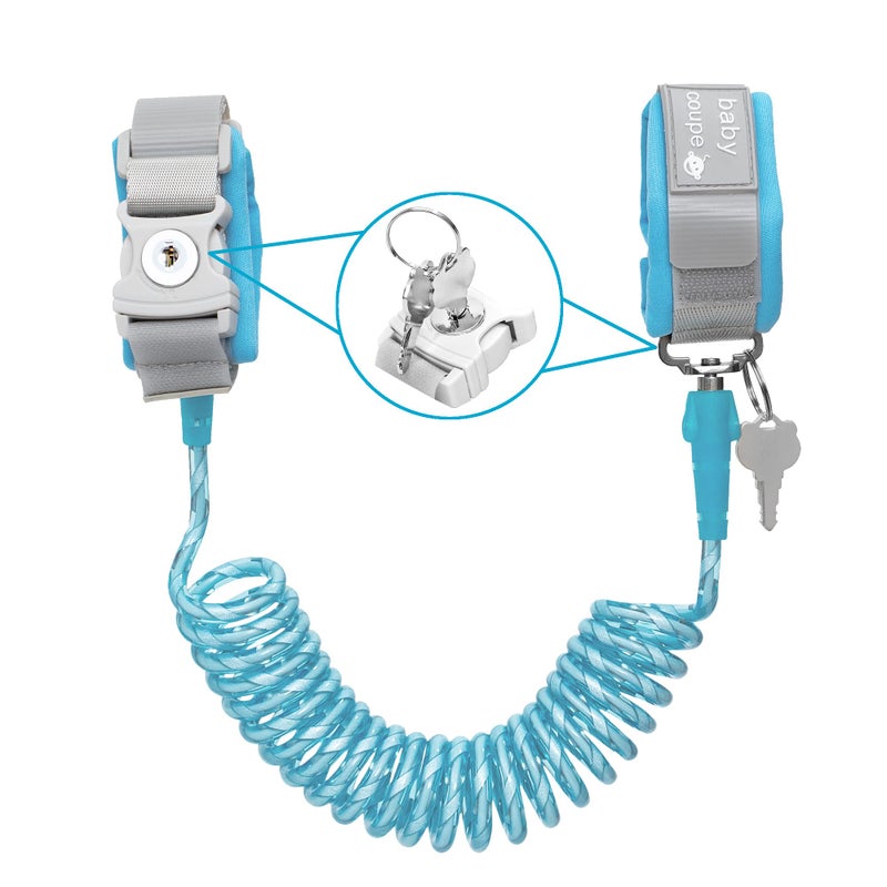 WSZCML Toddler Harness Walking Leash- Child Anti Lost Wrist Link - Child Safety Harness - Upgrade with Reflective(6.5ft) - for Boys and Girls,Not Easy to Open Without Key (Blue) - Image 1