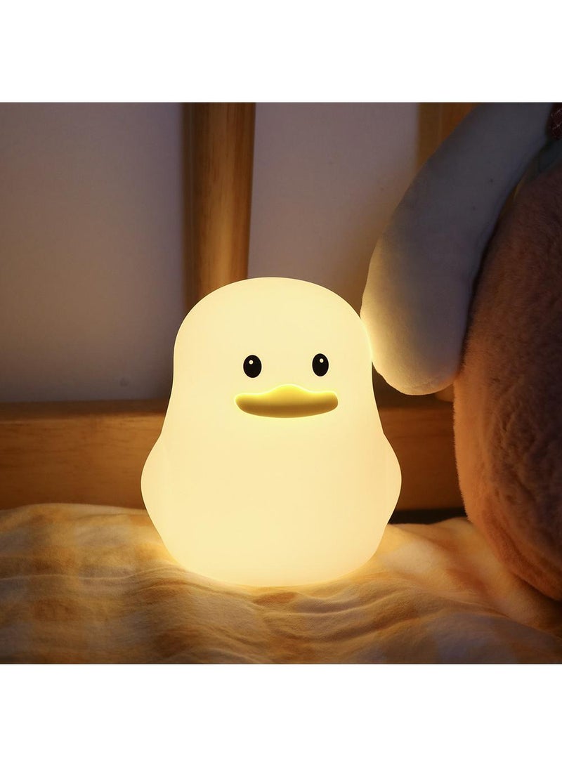 Silicone night light, duckling, USB charging induction sleeping light, bedside night light, children's gift - Image 2