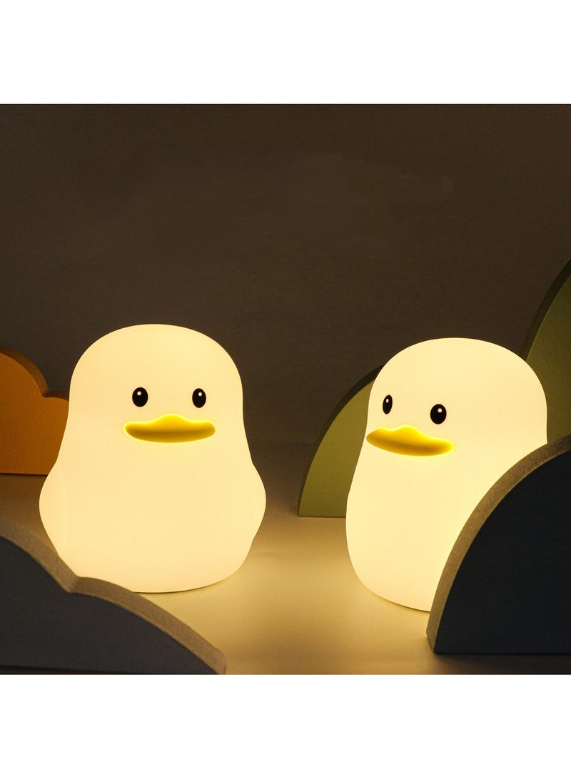 Silicone night light, duckling, USB charging induction sleeping light, bedside night light, children's gift - Image 3