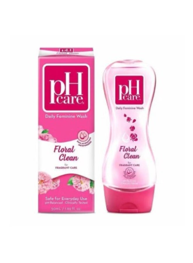 PH Care Daily Feminine Wash Floral Clean - 50ml - Image 1