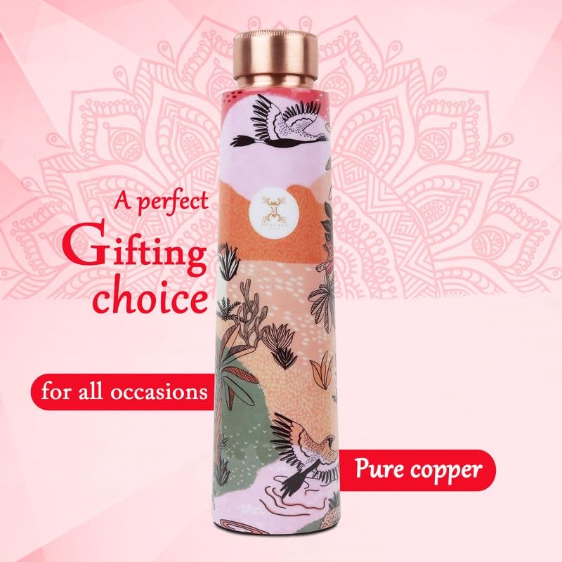 MERCAPE® MERCAPE Stay Refreshed and Healthy Pure Copper Water Bottle - Advanced Leak Proof, Joint Less (900ml) - Image 5