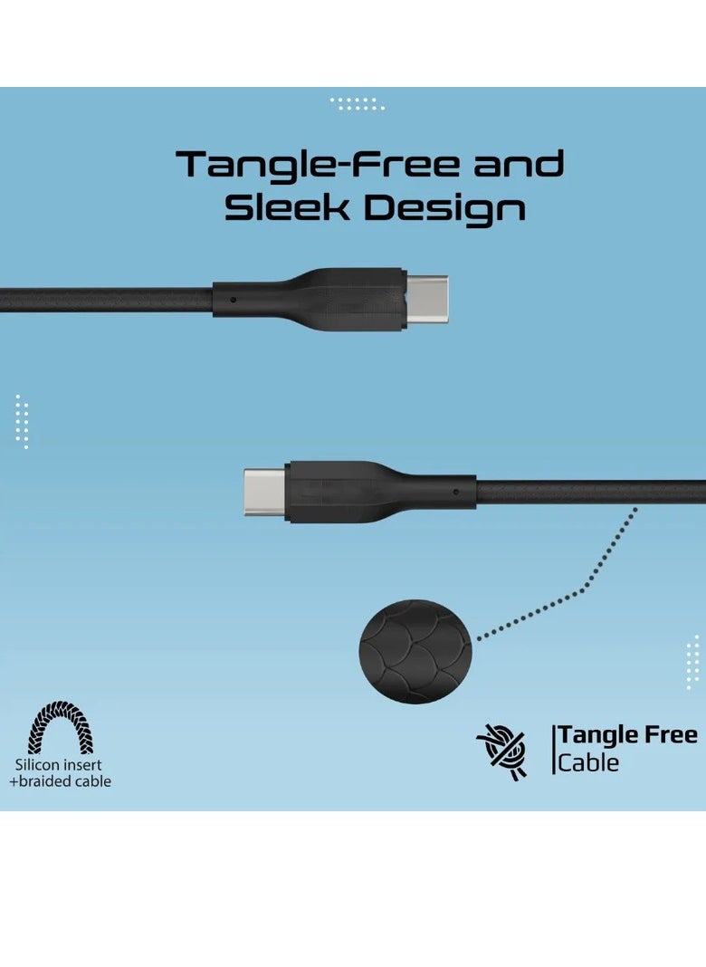 3Pcs High Tensile Strength 27W USB-C to Lightning Cable Kit