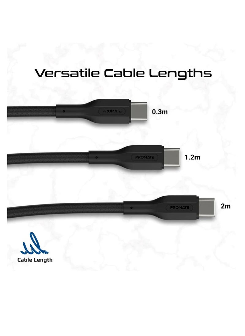 3Pcs High Tensile Strength 27W USB-C to Lightning Cable Kit