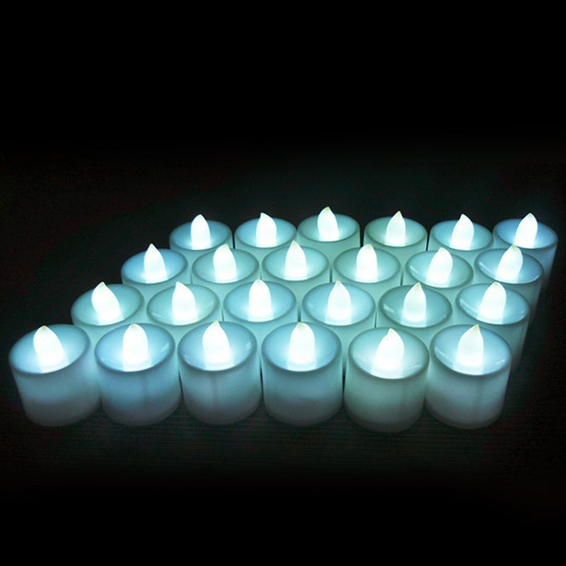 12pcs Simulation Candles Electronic Flameless Tealight Romantic Decor for Home Cafe (Random Color) - Image 2
