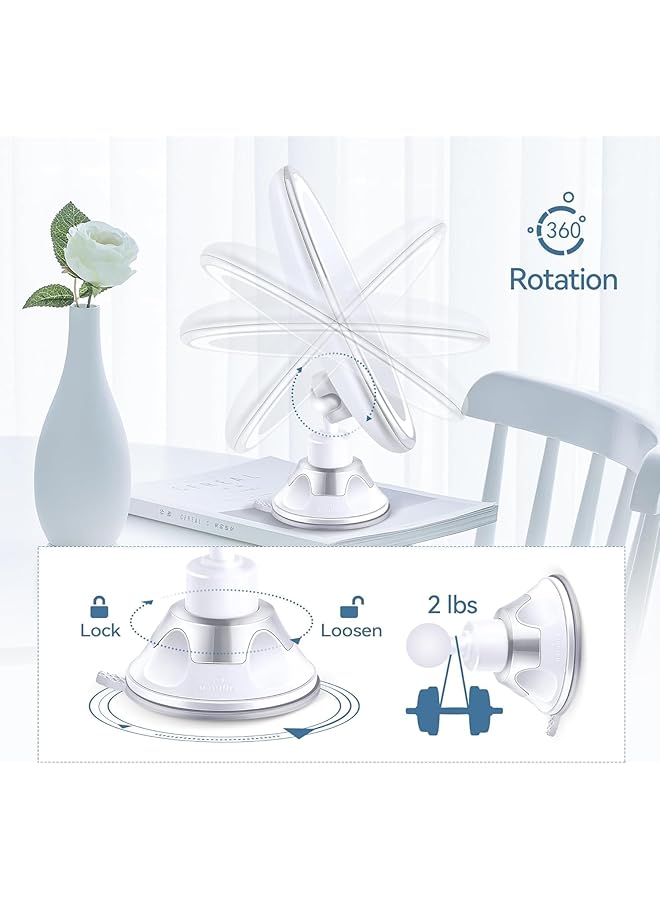 erorex Upgraded 10X Magnifying Lighted Makeup Mirror With Touch Control Powerful Locking Suction Cup And 360 Degree Rotating Arm Magnifying Mirror With Lights For Home Bathroom Vanity And Travel - Image 2