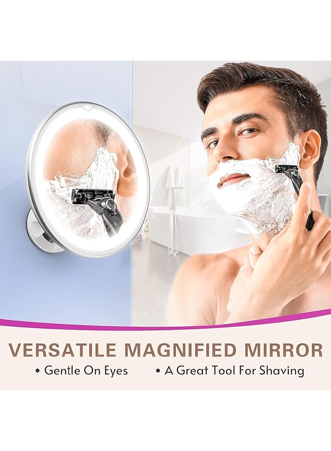 erorex Upgraded 10X Magnifying Lighted Makeup Mirror With Touch Control Powerful Locking Suction Cup And 360 Degree Rotating Arm Magnifying Mirror With Lights For Home Bathroom Vanity And Travel - Image 5