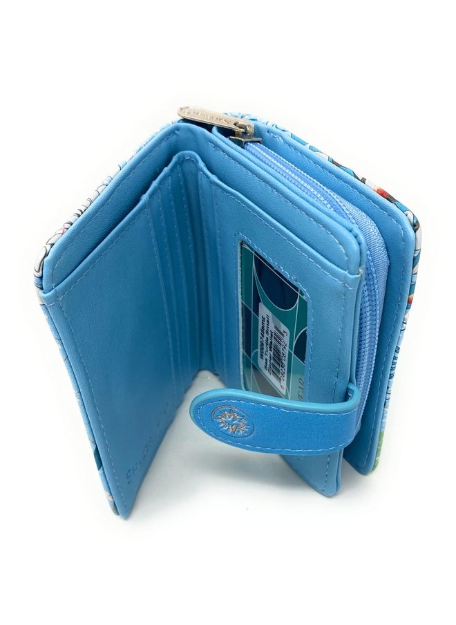 Shag Wear - Sea Turtle Medium Wallet For Women Blue 4.5 - Image 1