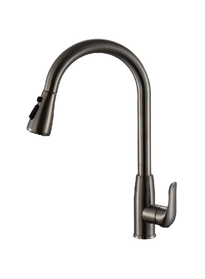 Aqua Drop Durable Modern Design Single Handle Stainless Steel Pull Out Sprayer Kitchen Mixer Nickel 1 x 1 x 1 cm JS-K083GG