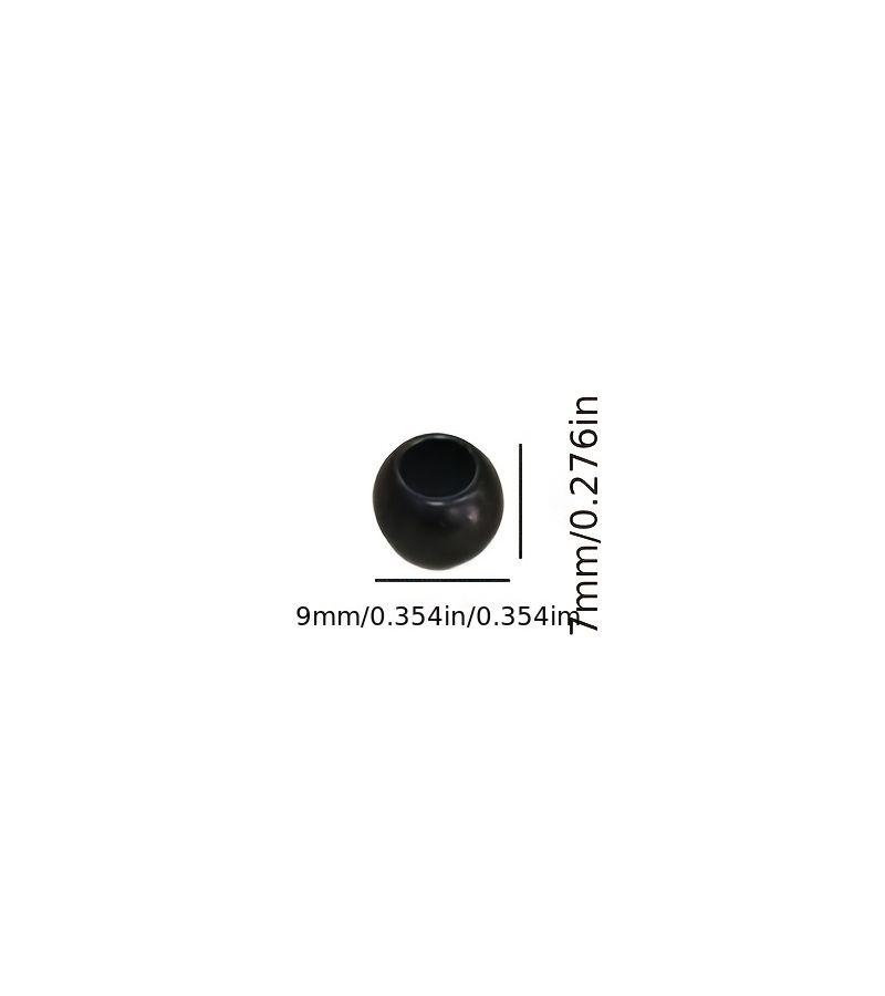 25 Pcs 9mm Black Beads 6mm Hole For DIY Handicraft - Image 4
