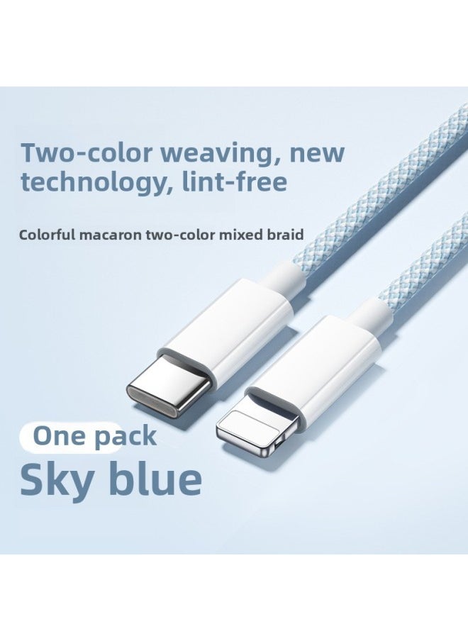 Generic - Applicable To For Iphone 16 Charging Line For Iphone15 Data Line Lightning For Apple Pd Fast Charging 20w Flash Charging 14pr-Color:1m Sky Blue [pd20w Fast Charge]★Pop-up Package Return - Image 1
