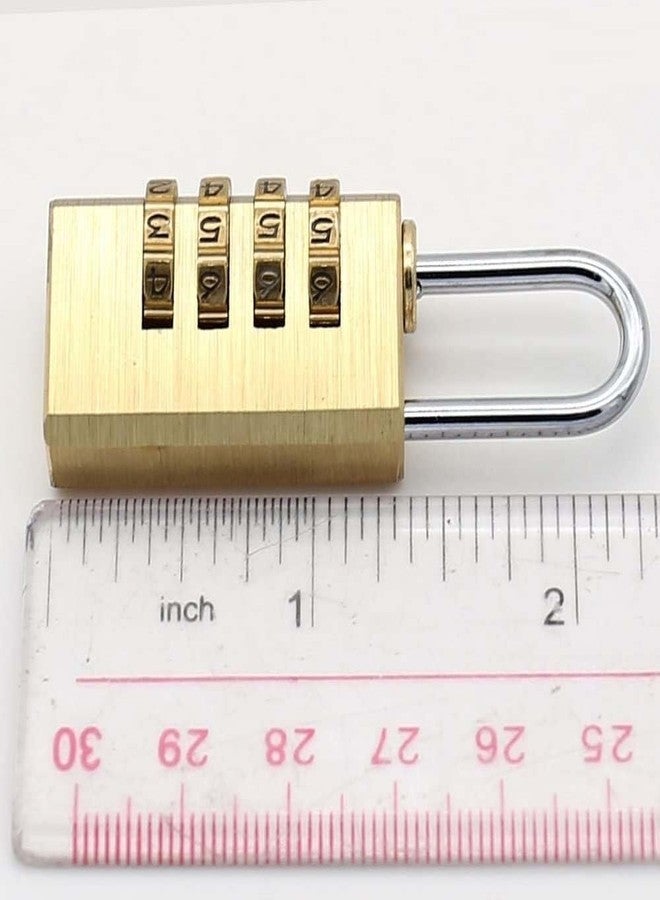 DESCTIDY Brass 4 Digit NumberLock for Travel Bags - Resettable Combination Padlock | Password Lock | Hand Bags Shaped Padlock |Locks for Travel Bags, Luggage Locks 1 Pc - Image 5