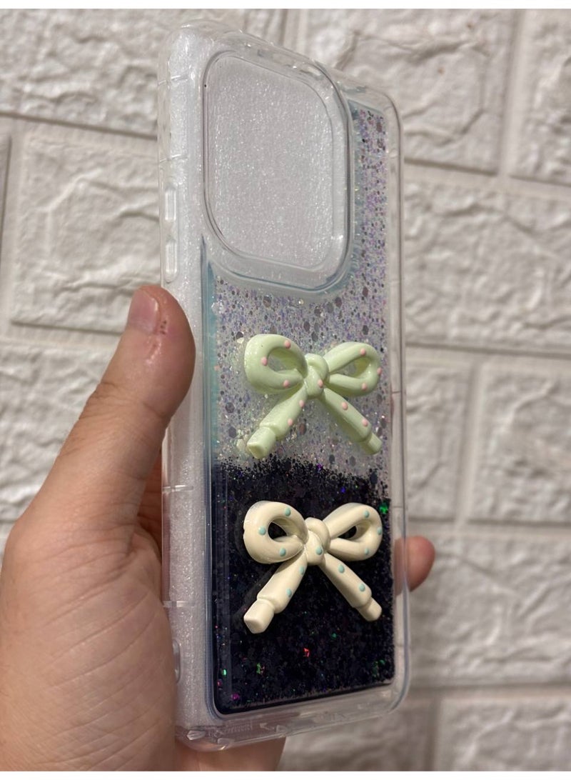 غطاء خلفي مع فيونكة متوافق مع هاتف Xiaomi Redmi Note 14 4G - Image 2