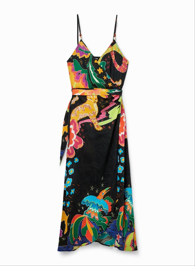 DESIGUAL فستان ميدي بتصميم الغابة - Image 1