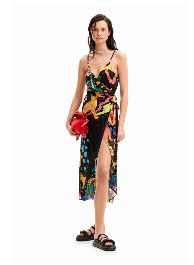 DESIGUAL فستان ميدي بتصميم الغابة - Image 2