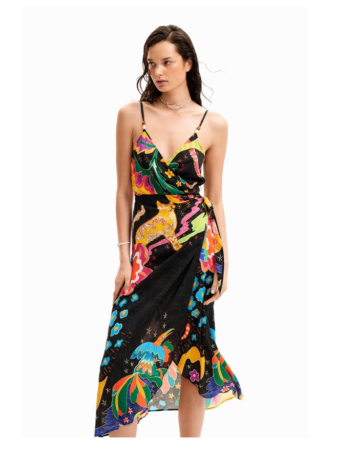 DESIGUAL فستان ميدي بتصميم الغابة - Image 3