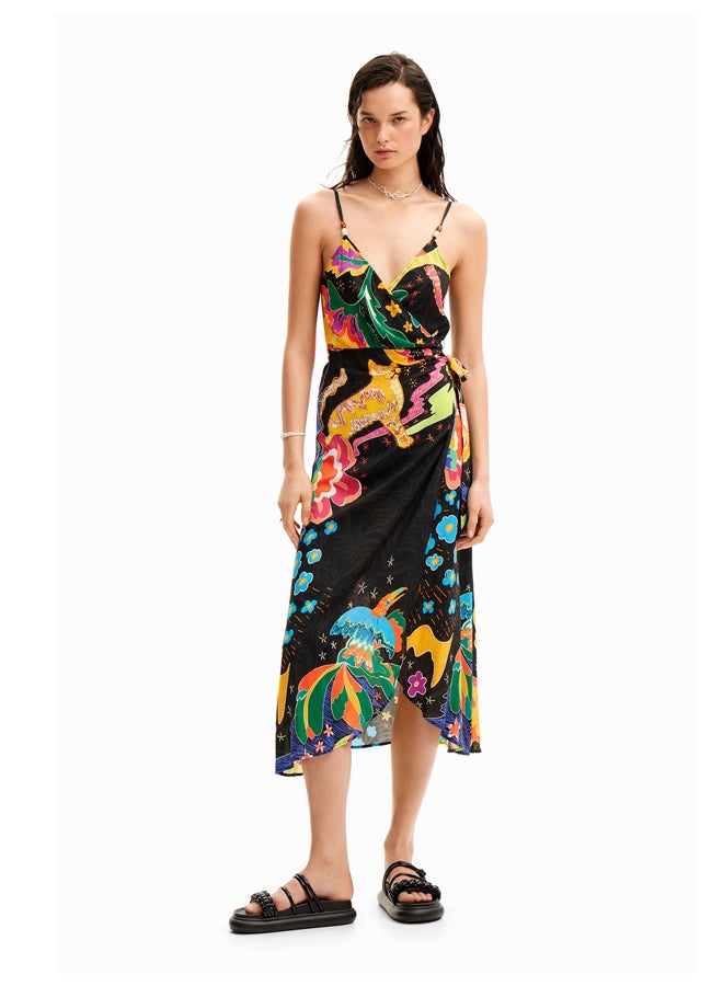 DESIGUAL فستان ميدي بتصميم الغابة - Image 5