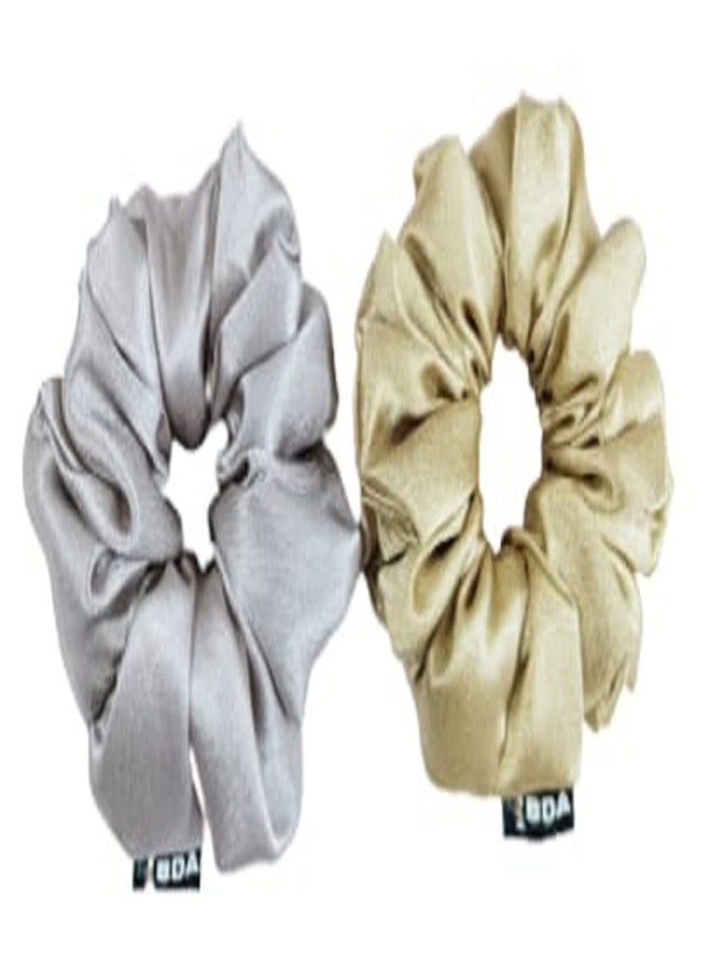 IBDA ربطات شعر حريرية ذهبية وفضية من إيبدا، مصنوعة يدويًا، قابلة للتعديل. - Image 1