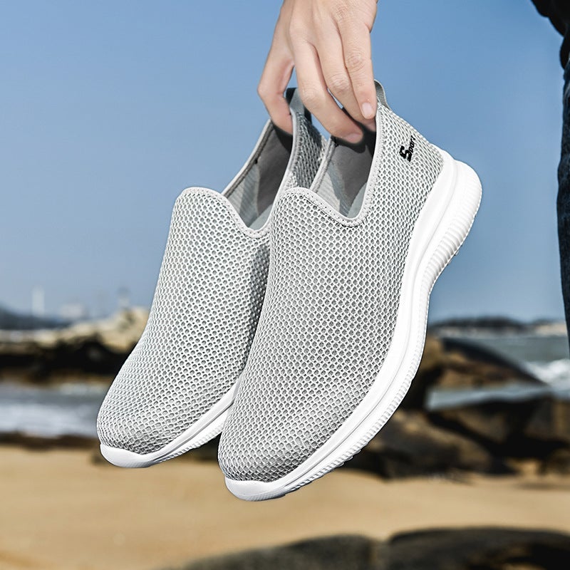 Couple Shoes Outdoor Shuoxi Shoes Slip-On Breathable Versatile Casual Shoes Lightweight Wear-Resistant Beach Mesh Shoes - Image 1