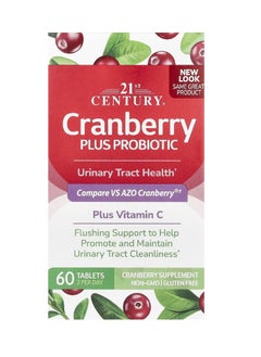 21st CENTURY Cranberry Plus Probiotic, 60 Tablets  - Image 1