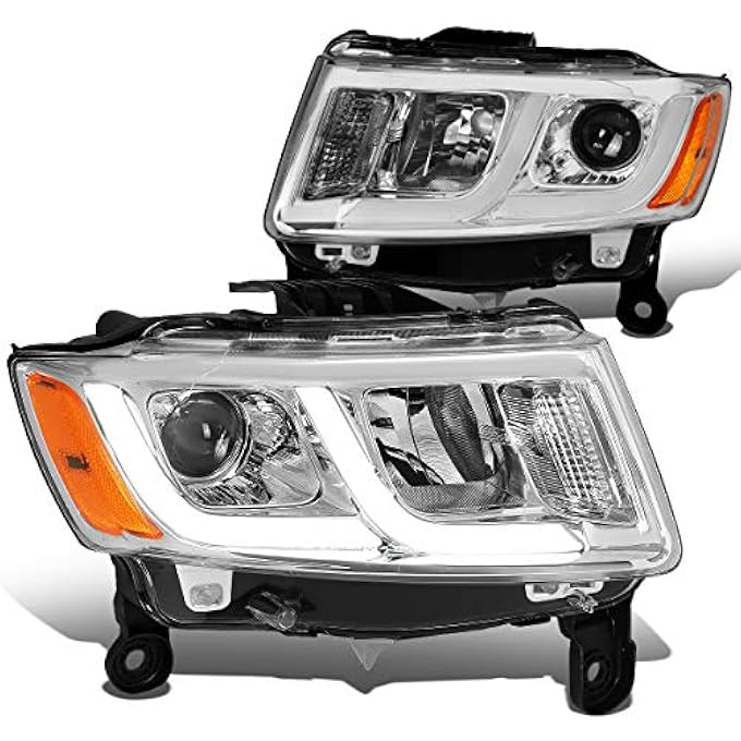 DNA MOTORING زوج من مصابيح أمامية LED DRL Projector لسيارة جيب جراند شيروكي موديل 1416 - Image 2