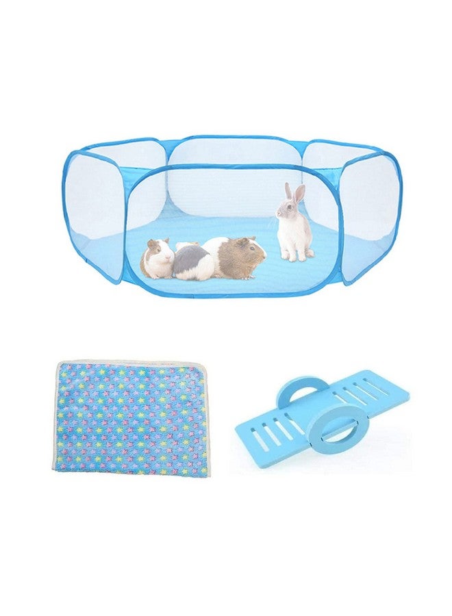 Hamiledyi Rat Fence,Mouse Playpen,Hamster Playpen With Mat,Breathable & Transparent Pet Playpen For Bunny,Rabbit,Chinchilla,Hedgehog,Guinea Pig,Foldable And Easy To Carry  - Image 1