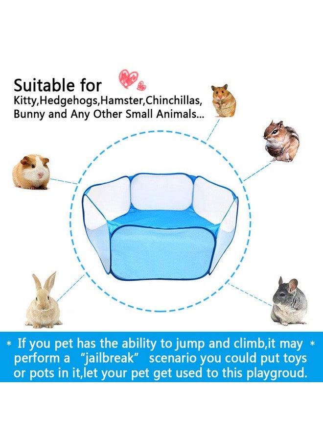 Hamiledyi Rat Fence,Mouse Playpen,Hamster Playpen With Mat,Breathable & Transparent Pet Playpen For Bunny,Rabbit,Chinchilla,Hedgehog,Guinea Pig,Foldable And Easy To Carry  - Image 3