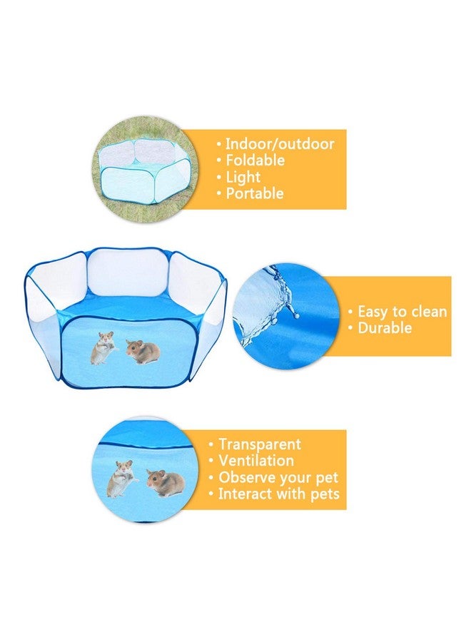 Hamiledyi Rat Fence,Mouse Playpen,Hamster Playpen With Mat,Breathable & Transparent Pet Playpen For Bunny,Rabbit,Chinchilla,Hedgehog,Guinea Pig,Foldable And Easy To Carry  - Image 2