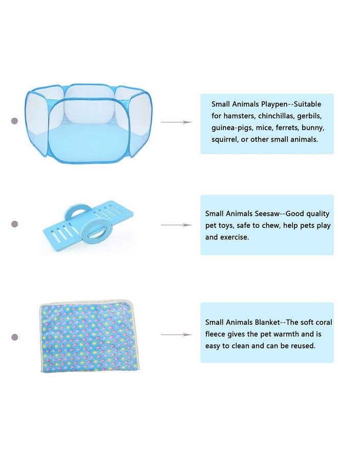 Hamiledyi Rat Fence,Mouse Playpen,Hamster Playpen With Mat,Breathable & Transparent Pet Playpen For Bunny,Rabbit,Chinchilla,Hedgehog,Guinea Pig,Foldable And Easy To Carry  - Image 5