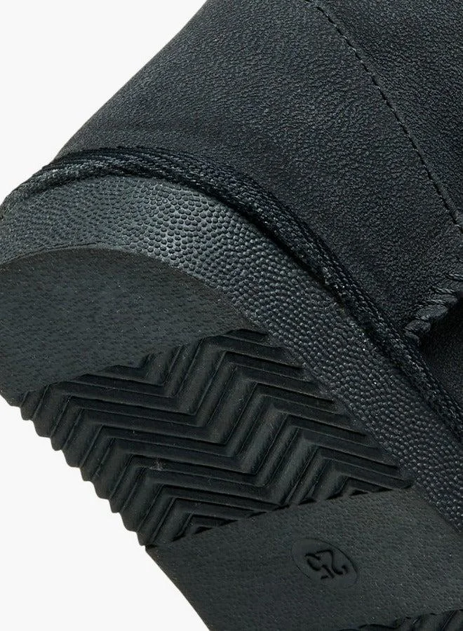 Flora Bella By Shoexpress BLACK Pom Pom Accent Ankle Boots with Zip Closure for Women | Best Price UAE