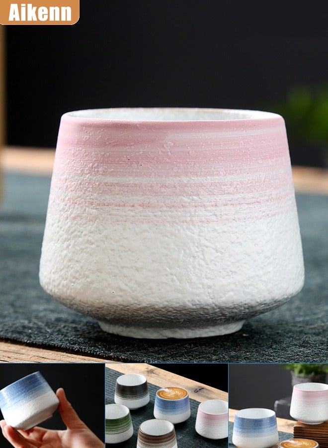 Aikenn Coffee cup, ceramic coffee cup, retro ceramic coffee cup, handmade ceramic tea cup / stoneware water cup, ceramic afternoon tea cup, breakfast milk cup, Chinese Kung Fu tea cup, latte cappuccino coffee cup 200 ml  - Image 1