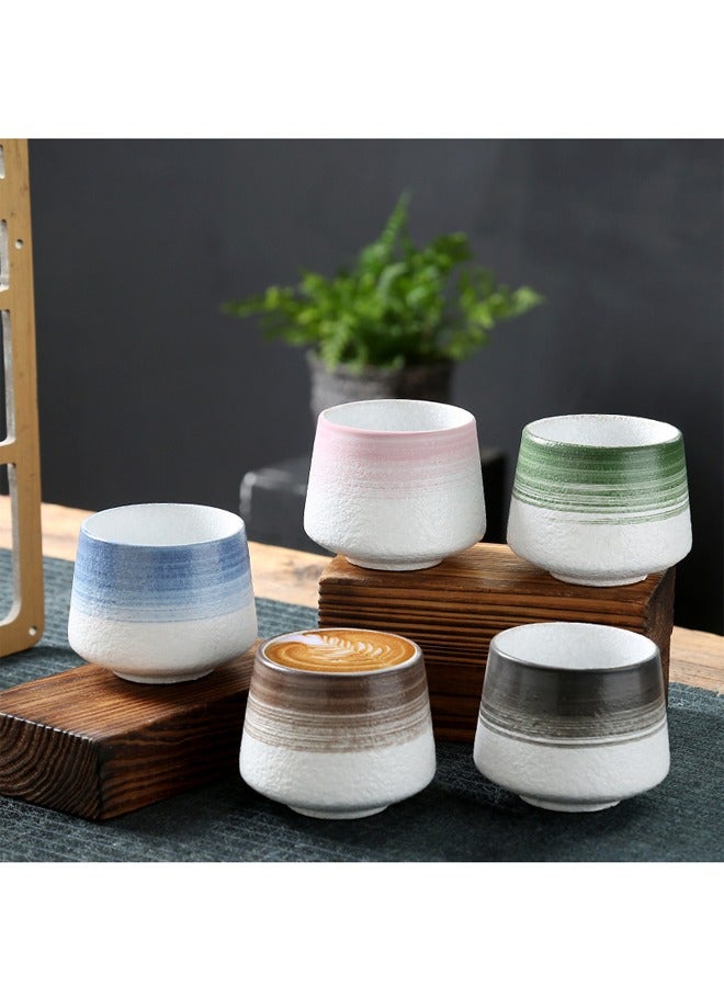 Aikenn Coffee cup, ceramic coffee cup, retro ceramic coffee cup, handmade ceramic tea cup / stoneware water cup, ceramic afternoon tea cup, breakfast milk cup, Chinese Kung Fu tea cup, latte cappuccino coffee cup 200 ml  - Image 4