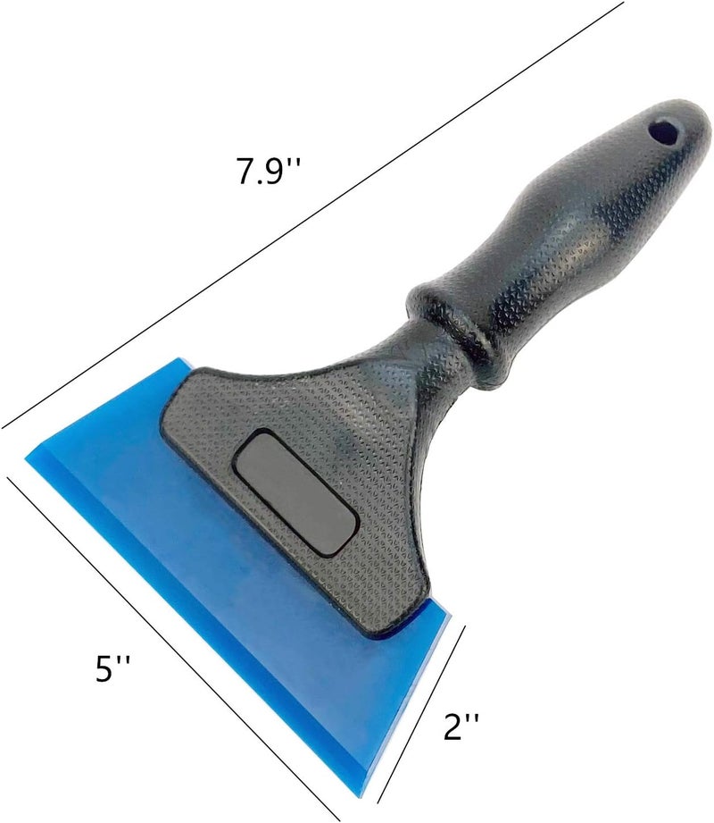 GUGUGI Heavy Duty Car Windshield Squeegee Rubber Shower Squeegee Water Blade Ice Scraper Rubber Squeegee Glass Wiper with Non-Slip Handle for Bathroom Cleaning, Window Tinting, 8Inch - Image 2