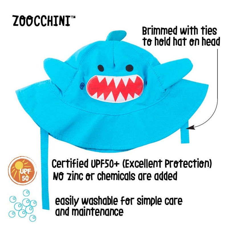 ZOOCCHINI Baby & Toddler Sun Hat â€“ UPF 50+ Protection, Lightweight Quick-Drying Microfiber, for Beach, Pool, and Outdoor Fun, Large (12-24 Months), Puddles The Duck - Image 3