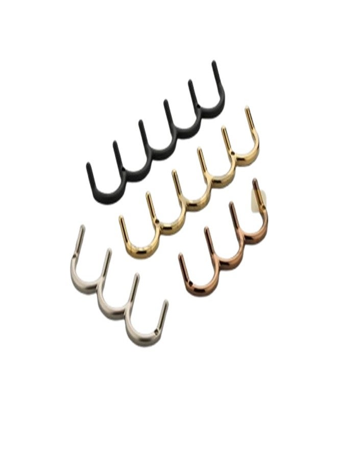 Fittingo Metal Cloth Hooks - Over Door & Wall Mounted Hanger Rack for Clothes, Towels, Keys | Bathroom & Home Organizer Accessories - Pack of 1 (4, PVD Rose Gold) - Image 1