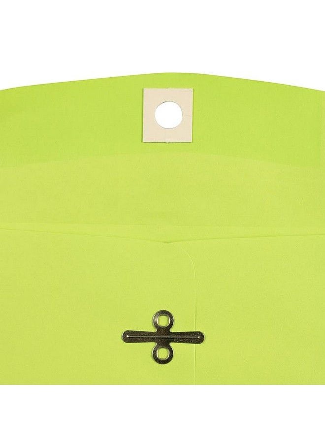 JAM Paper 6 X 9 Open End Catalog Colored Envelopes With Clasp Closure Ultra Lime Green 100 Pack  - Image 5