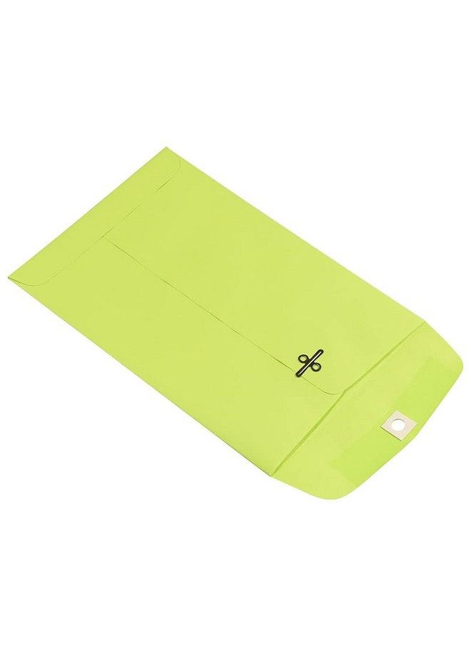 JAM Paper 6 X 9 Open End Catalog Colored Envelopes With Clasp Closure Ultra Lime Green 100 Pack  - Image 4