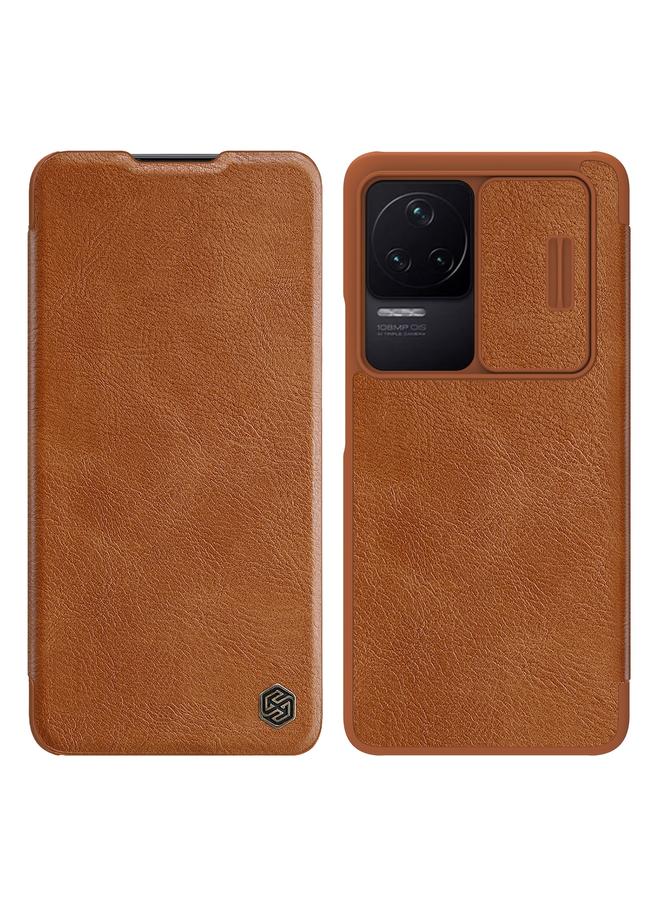 Nillkin Case For Xiaomi Redmi K50 / K50 Pro QIN Series Pro Sliding Camera Cover Leather Phone Case - Image 1