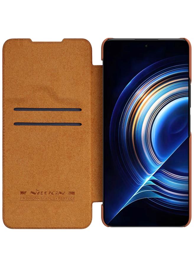 Nillkin Case For Xiaomi Redmi K50 / K50 Pro QIN Series Pro Sliding Camera Cover Leather Phone Case - Image 4